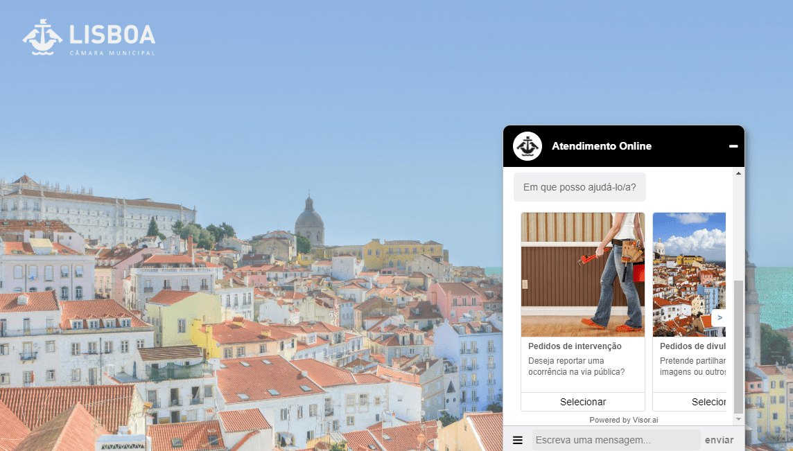 Chatbot da Câmara Municipal de Lisboa