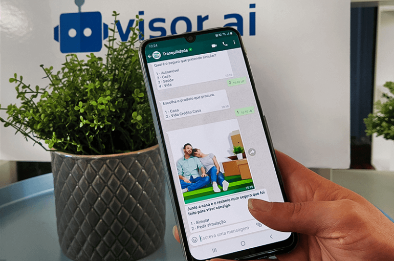 Assistente Virtual da Visor.ai no WhatsApp da Tranquilidade